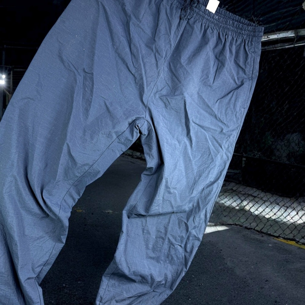 Spalding Track Pants Mens M Navy Blue Lined‎ Nylon Elastic Windbreaker Jogger